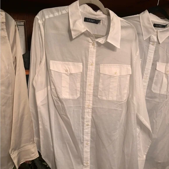 Ralph Lauren White Button Down Shirt - Picture 2 of 3